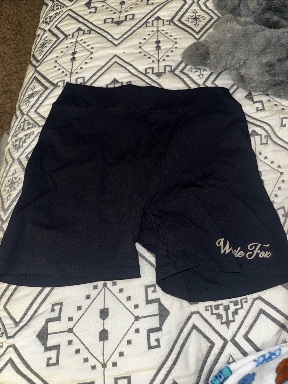 White Fox Boutique Black High-Waist Bike Shorts